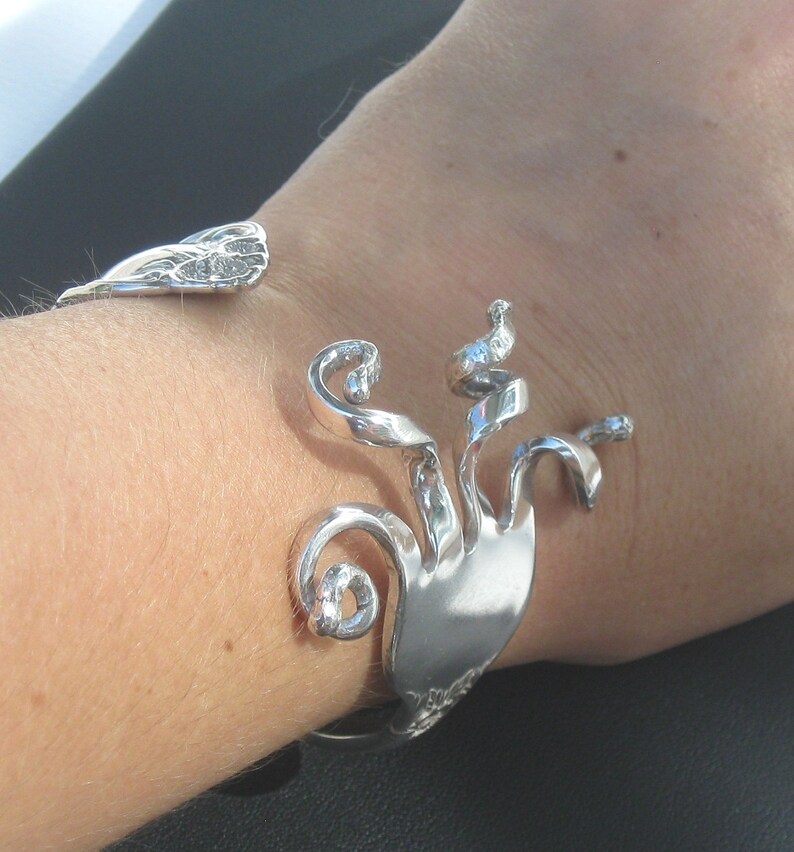 Sterling Silver Fork Bracelet International Silver Wild Rose Etsy
