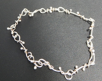 Verdreht Silber Armband - Sterling Silber