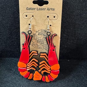Shrimp Earrings & Keychain