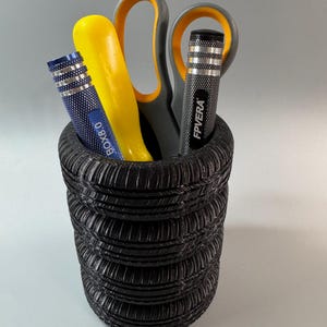 Tire Stack Desk/Bench Tool Holder