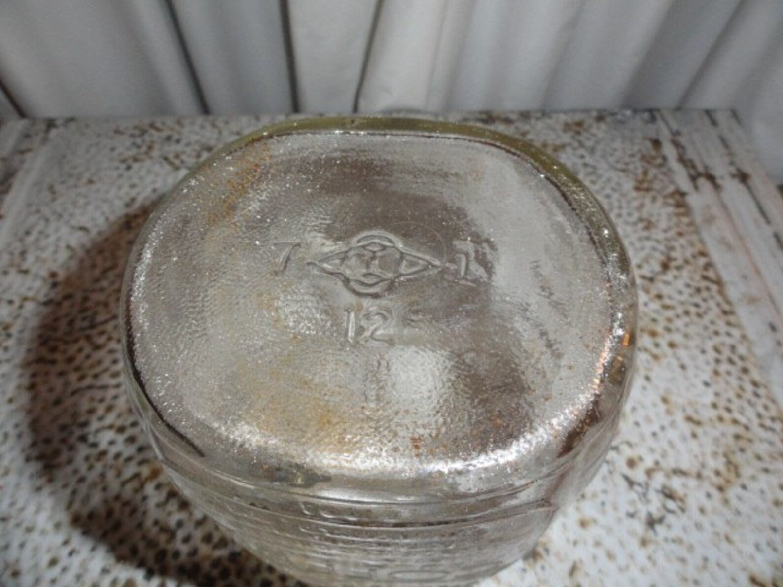 Vintage Coffee Jar Glass Sunshine Zinc Lid Large Etsy
