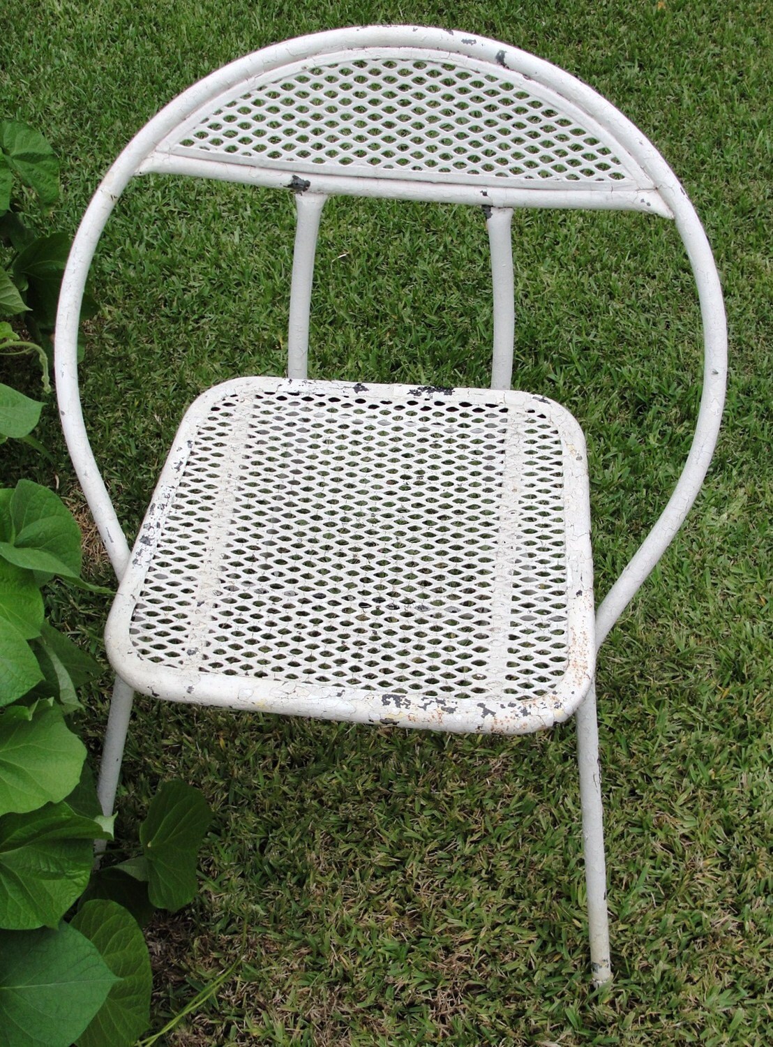 Vintage Metal Folding Chair Garden Cottage Chic | Etsy