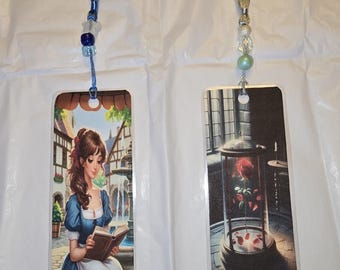 2 Beauty and The Beast Inspired Bookmarks
