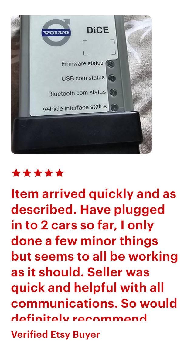 Volvo VIDA DICE Diagnostik Obd2-gränssnitt Inklusive