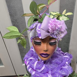 Mannequin Head Planter (w/o base): Styrofoam Head Art, Floral Arrangement, Supply holder.