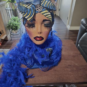 Mannequin Head Planter (w/o base): Styrofoam Head Art, Floral Arrangement, Supply holder.