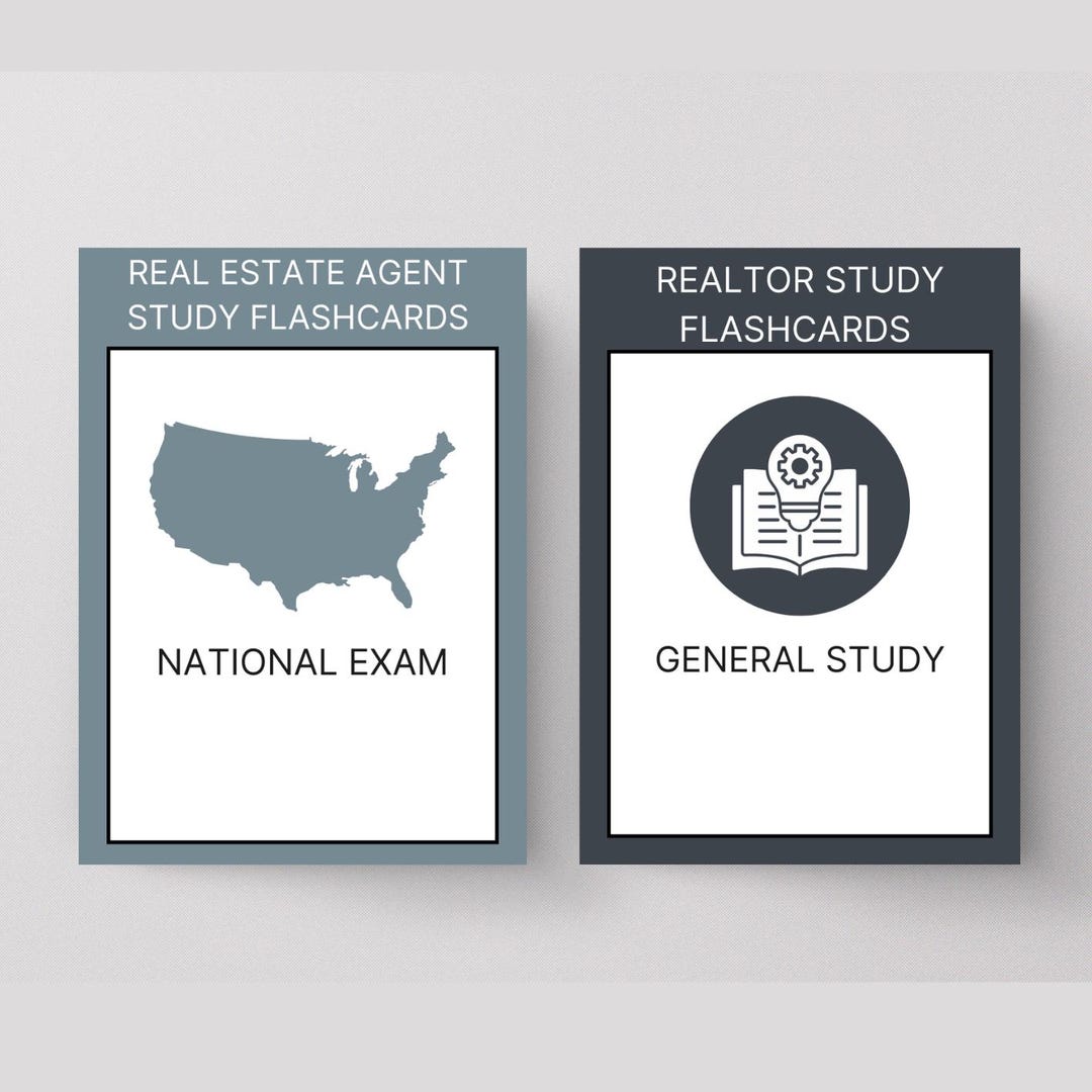 Real Estate Agent Flashcard Bundle - National Exam & General Knowledge ...