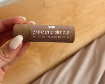 100% Grass-Fed Tallow Pure & Simple Lip Balm .3 OZ