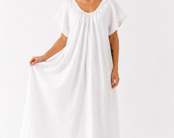LINEN night DRESS / Slip linen dress / Linen dress / Slip dress / Linen nightgown / Linen long dress / Gift Christmas/ Women's Vintage