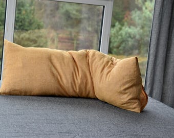 LEINEN KÖRPERKISSENBEZUG / Vorgewaschenes, steingewaschenes Leinen / Weiche Leinenbettwäsche / Bio-Körperkissenbezug / Verschiedene Körpergrößen