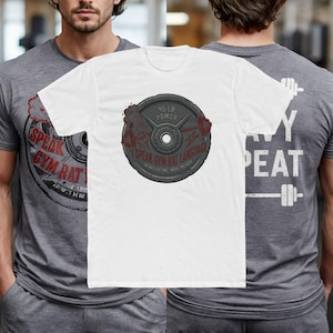 Heben Sie schwere Wiederholung T-Shirt, Langhantel Gewichtheben Shirt, Gym Workout Bekleidung