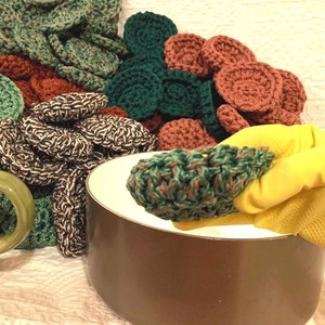Handcrafted Dish Scrubber Coaster: Eco-Friendly Kitchen and Home Cleaning Pad