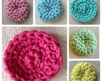 Washable Scrubbers Coasters (Pastels and Hot Pink): Select Colors and Quantity; Use for washing dishes, general cleaning, coaster