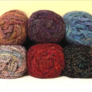 Colorful Scrap Lots: Lion Brand Color Waves, Mixed Balls and Partial Skein Remnants, USA Made