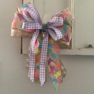Easter bow, spring bow, mailbox bow, wreath bow, colorful bow, lantern bow, bunny bow, polka dot bow, checkered bow, bright bow