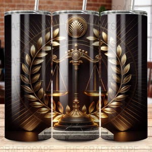 Tumbler digitale da 20 once "Gavel Justice Served", Tumbler professionale legale, regalo per avvocato, regalo per giudice, maglietta per avvocato in formato PNG, tumbler sottile