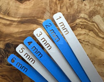 Polymer Clay Depth Measuring Guides 1mm, 2mm, 3mm, 4mm, 5mm, 6mm Options