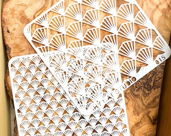 Polymer Clay Stencil, Texture Sheet , Reusable Pattern Sheet, Two Pattern Size Options - 015