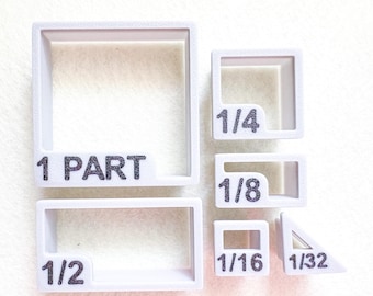 Polymer Clay Recipe Portion Cutters for Color Mixing, set of 6
