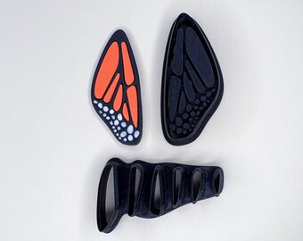Monarch Butterfly Wing Polymer Clay Cutter 2 inch Long, Fine Cutting Edge
