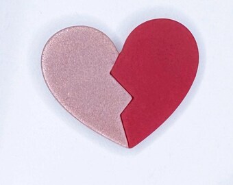 1.25” Broken Heart Polymer Clay Cutter, 3 piece set