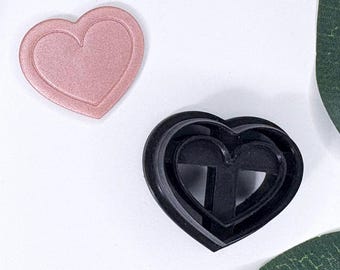 1.15” Embossed Heart Polymer Clay Cutter