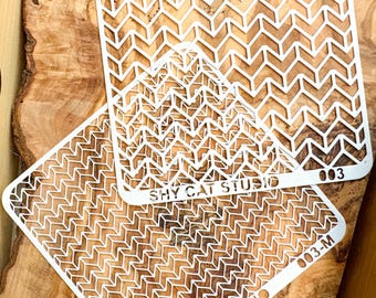 Polymer Clay Texture Sheet, Stencil Sheet, Pattern Transfer Sheet available in two pattern sizes, reusable 003