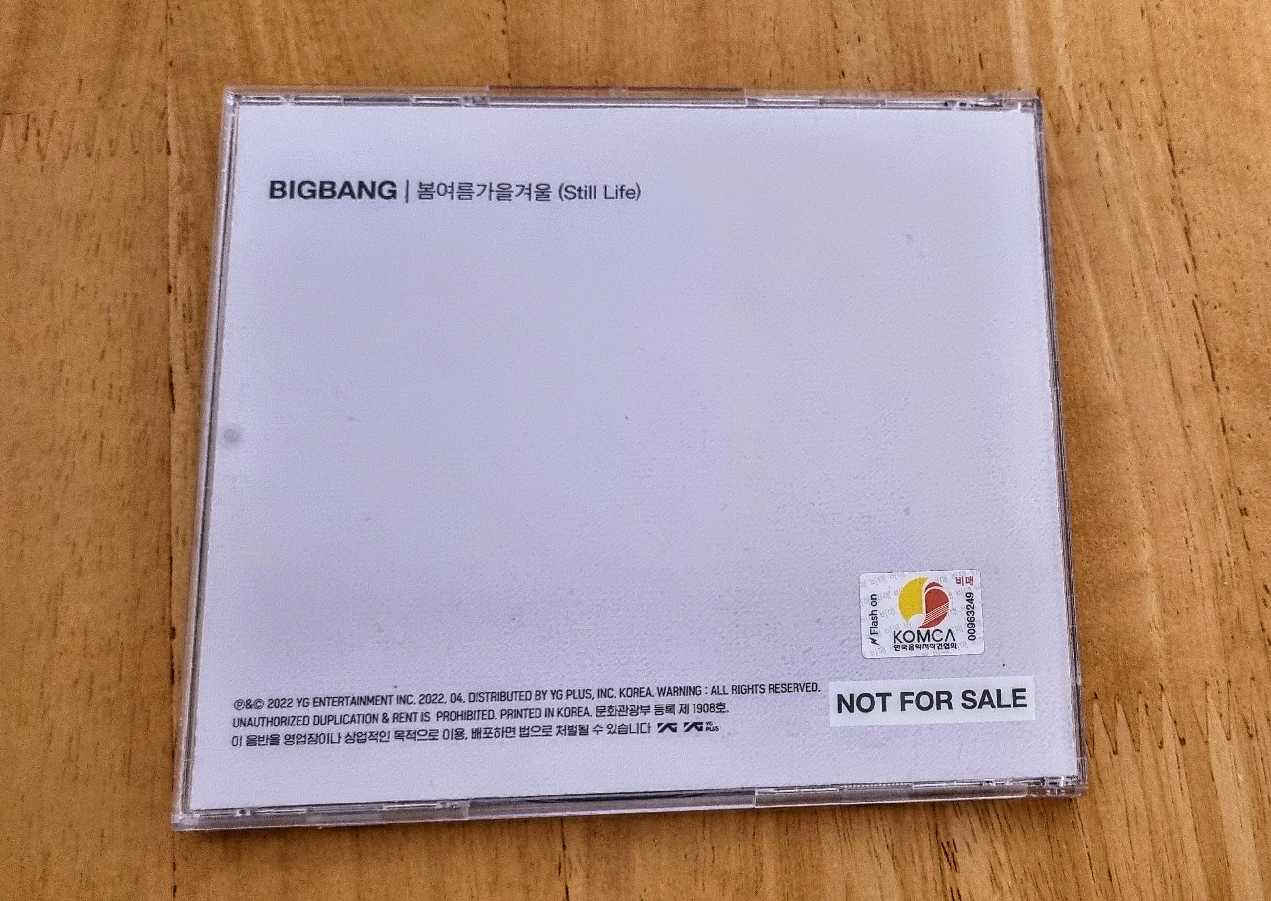 Big Bang Signed CD Still Life Rare! - Etsy
