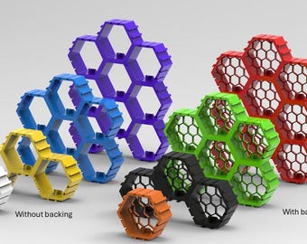 Mini figure holder (hexagonal) - snap on - Compatible Lego Friends