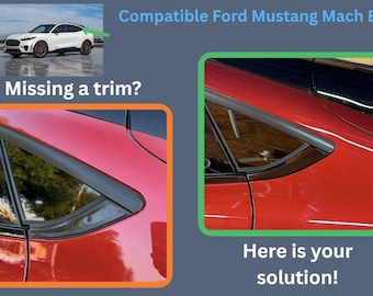 Compatible Ford Mustang Mach-E Rear Quarter Window Trim Replacement | ASA Plastic 2021-2026