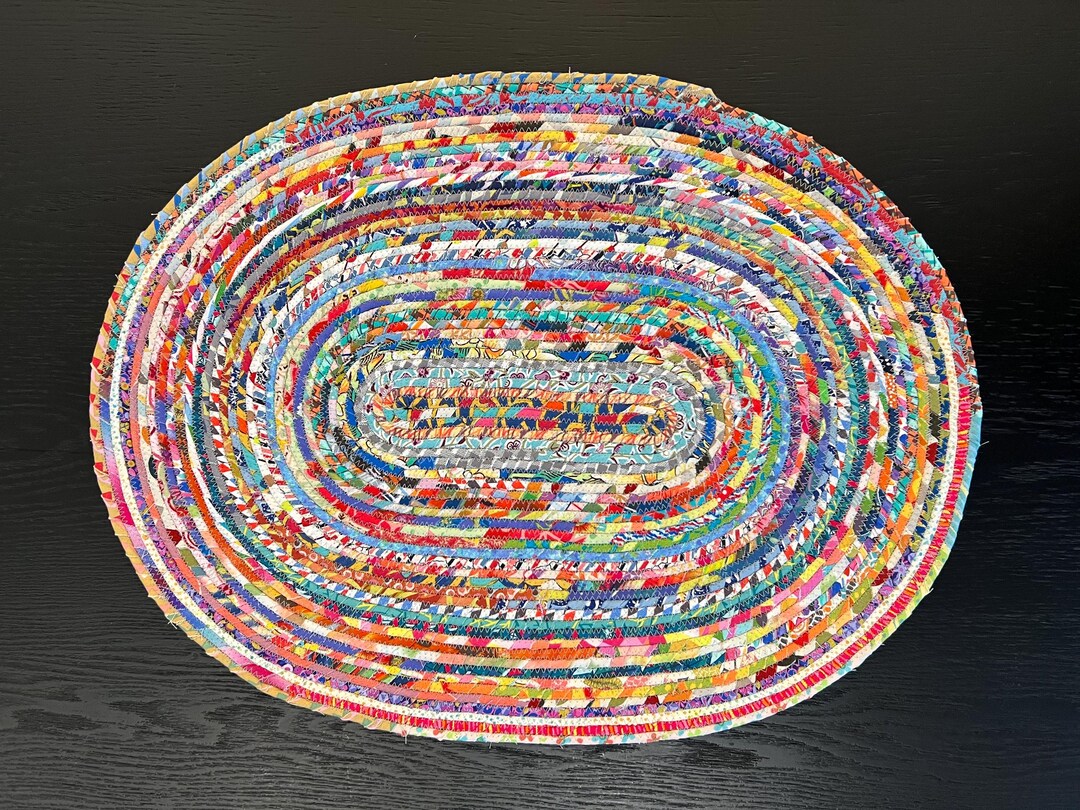 Bright Rope Wrapped Rug - Etsy