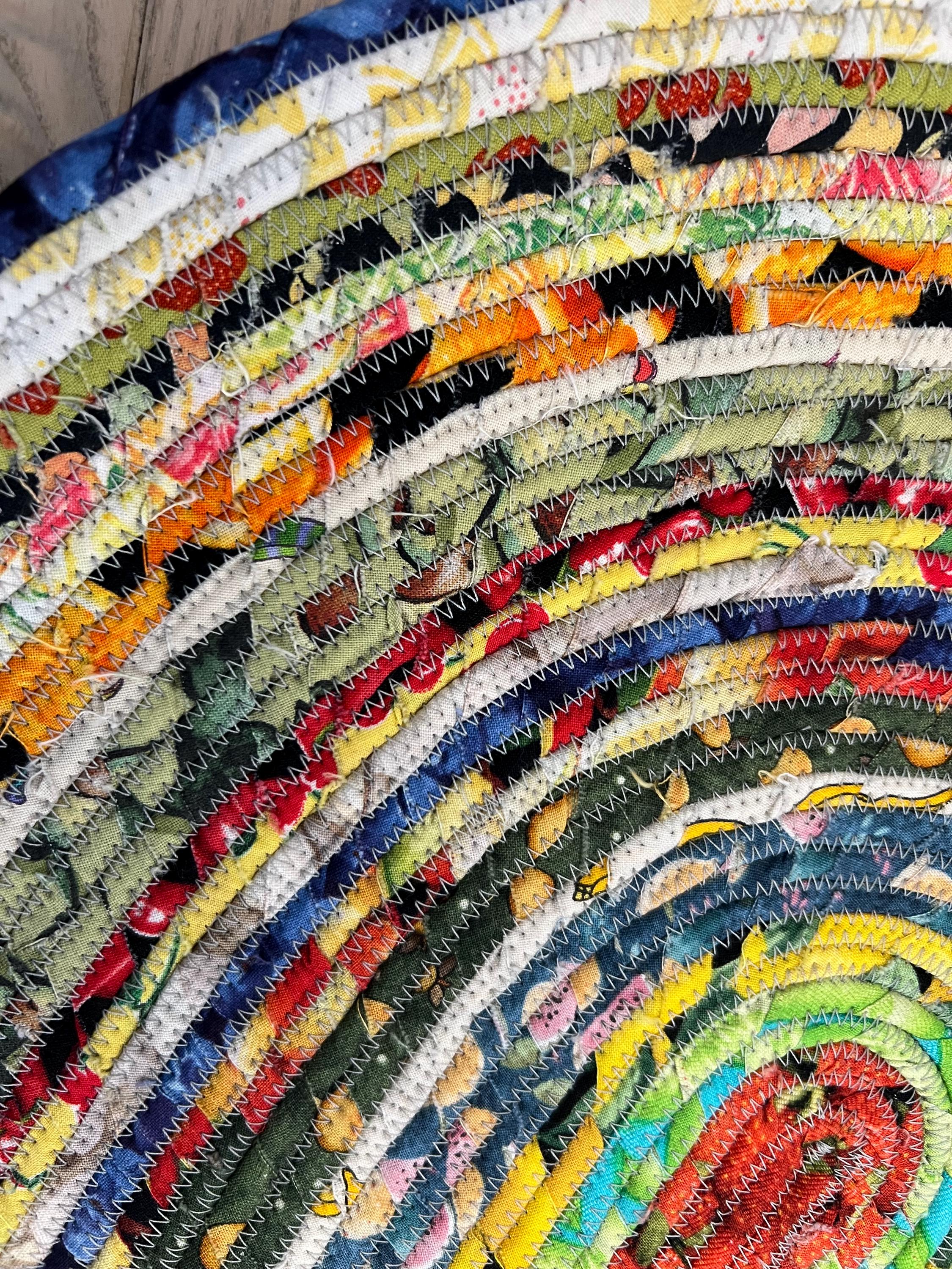 Fruit and Vegetable Fabric Scrap Rope Wrapped Rug - Etsy