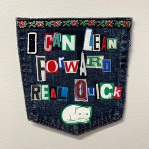 Lean forward art collage patch