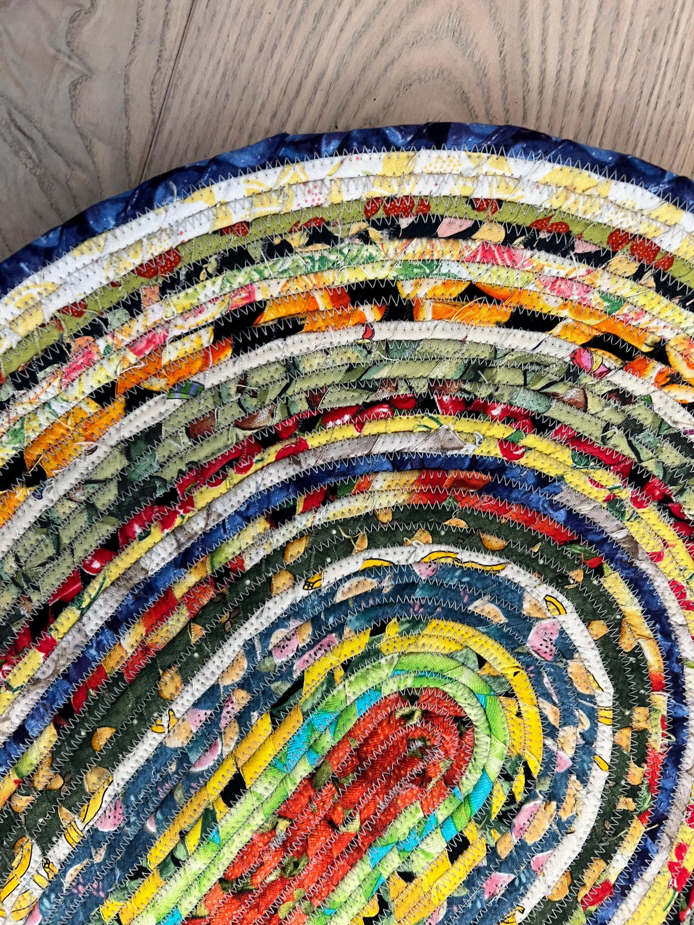 Fruit and Vegetable Fabric Scrap Rope Wrapped Rug - Etsy