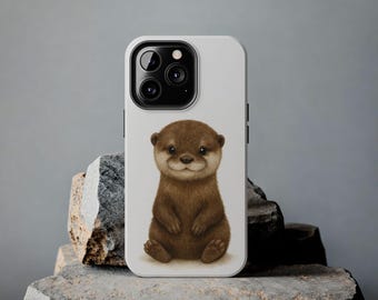 Watercolor Style Baby Otter Phone Case | Animal Cover