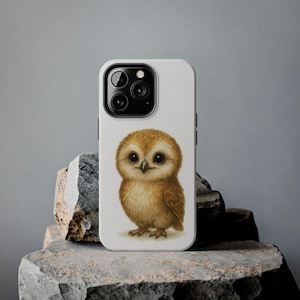 Adorable Baby Owl Phone Case | Watercolor Style Owl iPhone & Samsung Cover | Cute Gift for Animal Lovers |Woodland Nursery Animal Phone Case