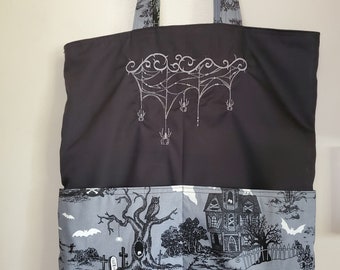 Halloween Scenes Spiderweb Eco Friendly Tote, Purse, Bag