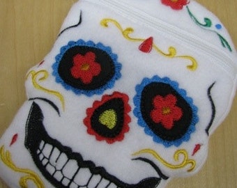 Dia De Los Muertos Bag Purse Zippered Pouch