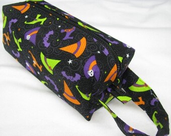 Cute Witch Theme with surprise embroidery inside - Cosmetic Bag Makeup Bag LARGE