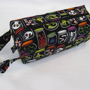 Bat Eyes Halloween Jars Cosmetic Bag Makeup Bag LARGE