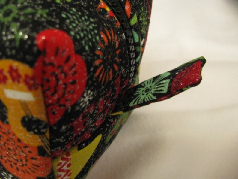 Feliz Navidad Christmas Cactus - Surprise embroidery Inside - Cosmetic Bag Makeup Bag LARGE image 5