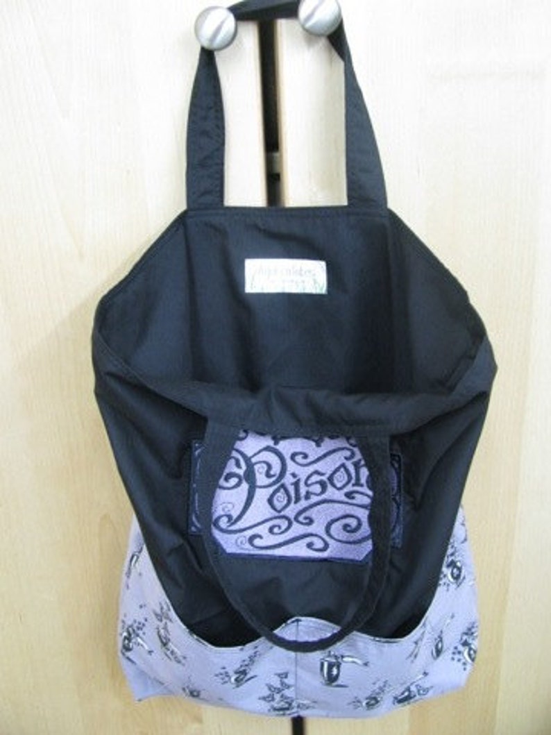 Poison Apothecary Halloween Tote or Eco Friendly Purse Grocery or Shopping Bag immagine 4