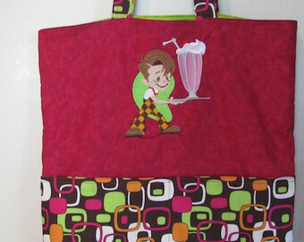 Retro Diner Tote Bag Shopping Bag Diaper Bag