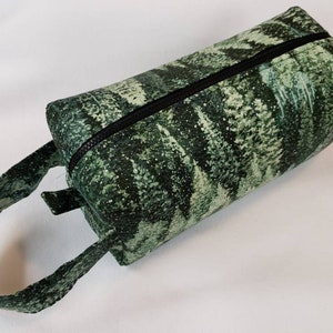 Silver Snowflake Forest Pencil Bag Craft Bag Cosmetic Bag Makeup Bag Shaving Kit LARGE