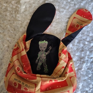 Guardians of the Galaxy Awesome Mix Tape Groot Inspired Bunny Ear Lunch Bag