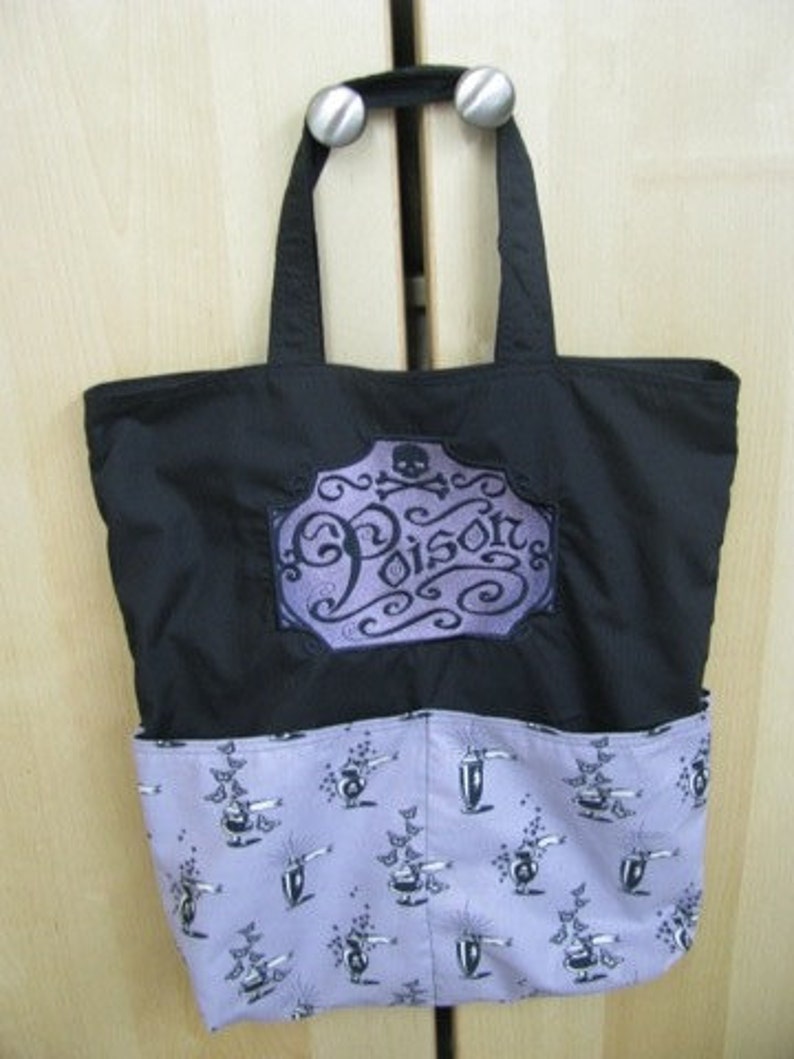 Poison Apothecary Halloween Tote or Eco Friendly Purse Grocery or Shopping Bag image 1