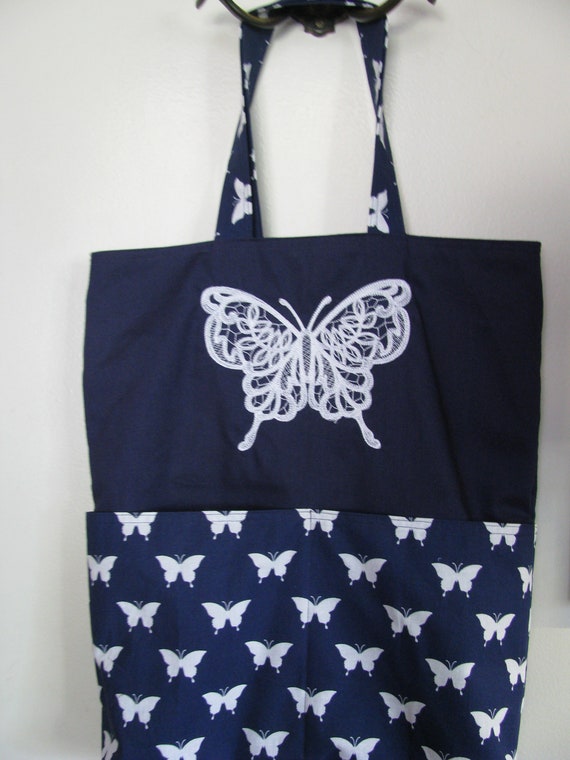 Butterfly Print Navy Crossbody Backpack Tote COACH City Tote With Lovely Butterfly Print In Silver  main image 4