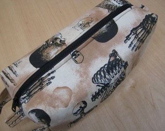 Gothic Foot Bones Anatomy Bones Cosmetic Bag Makeup Bag LARGE