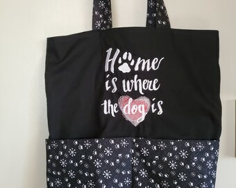 Home is Where the Dog Is Eco Friendly Tote, Purse, Bag