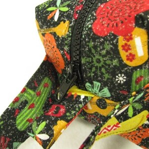 Feliz Navidad Christmas Cactus - Surprise embroidery Inside - Cosmetic Bag Makeup Bag LARGE image 4